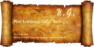 Martonosy Gábor névjegykártya